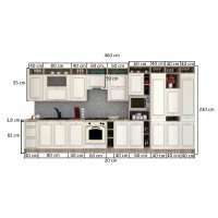 Bucatarie LEEA ART FRONT MDF REGULARNY 460B K002 / decor 266